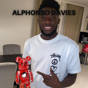 Alphonso Davies FC Bayern BearBrick XO Art